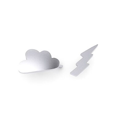Σκουλαρίκια σύννεφο & κεραυνός 925° ασήμι